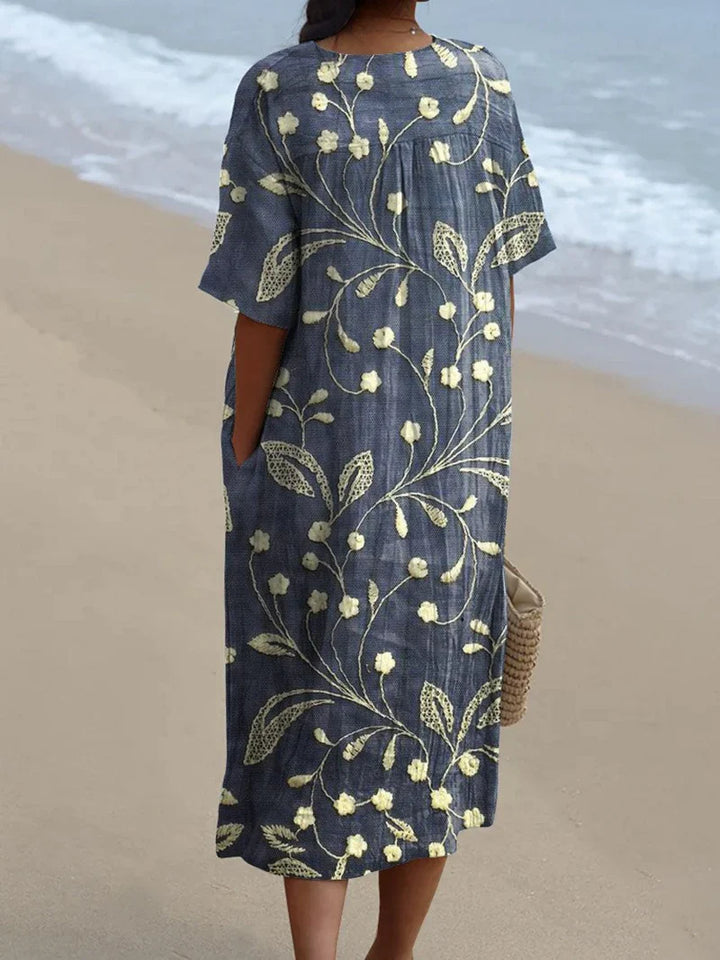 VIANELLE – EMBROIDERED FLORAL DRESS