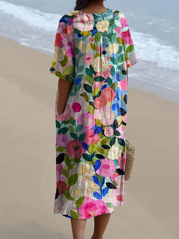 IRISHA – WATERCOLOR BLOOM DRESS