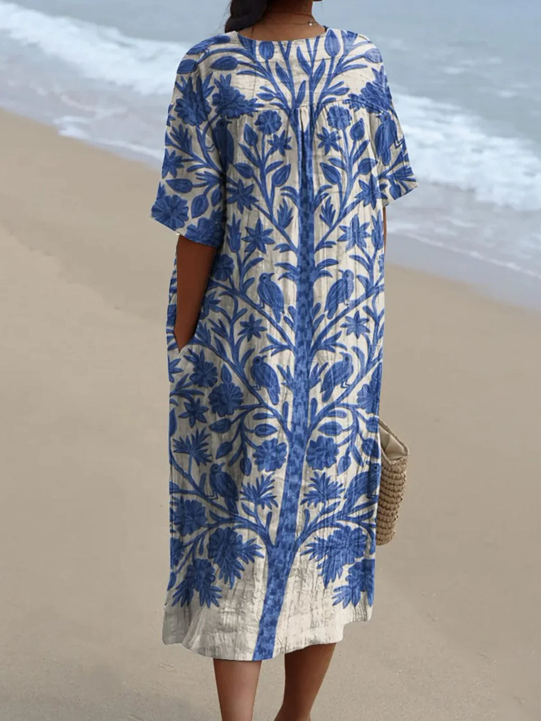 ORIANA – EMBROIDERED BLUE DRESS